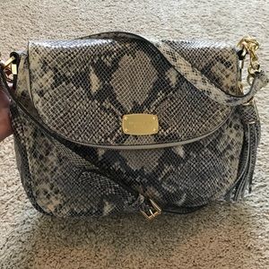Michael Kors embossed messenger bag